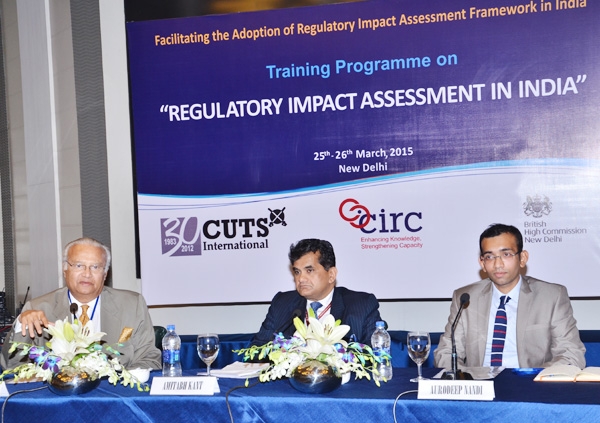 On the occasion of "Training Programme on Regulatory Impact Assessment in India at New Delhi on 25th-26th March 2015.