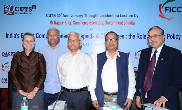 On the Occasion of 17th CUTS 30th Anniversary Lecture by Rajeev Kher on "India's Export Competitiveness, Prospects & Challenges: The Role of Trade Policy" at New Delhi, on April, 2014