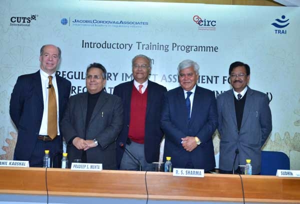On the occasion of 'Training Programme on Regulatory Impact Assessment for Telecom Regulatory Authority of India (TRAI)' at New Delhi from 18-19th January, 2016