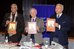 L-R:  Yashwant Sinha, Arun Maira and Pradeep S Mehta releasing CUTS’ Publication at a Roundtable on ‘National Competition Policy’ at New Delhi on January 29, 2015.