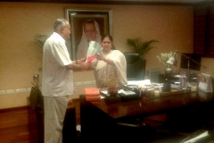 Meeting with Vasundhara Raje, Chief Minister of Rajasthan,at Secretariat, Government of Rajasthan, Jaipur on September 19, 2014