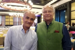 With the famous Pico IYER, author at #MountainEchoes literature festival. Delightful hearing him — at Taj Tashi Hotel, Thimphu, Bhutan