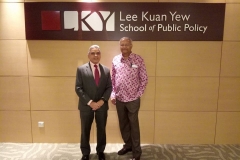 With the noted Asian economist and Dean of LKY School of Public Policy, Kishore Mahubani at Singapore — with Kishore Mahbubani