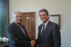Meeting Roberto Azevedo, DG WTO at his office in Geneva
